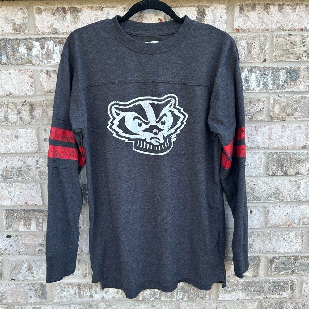 Wisconsin Badgers Pro Edge Charcoal Gray Tee